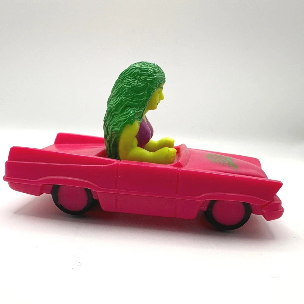 Vintage 1990 Marvel She-Hulk Pink Convertible Toy Car S.I.I. Jennifer Walters